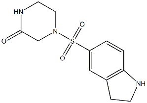 4-(2,3-dihydro-1H-indole-5-sulfonyl)piperazin-2-one Struktur