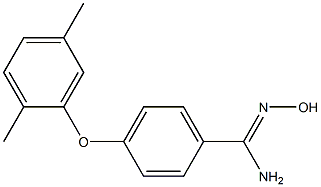 4-(2,5-dimethylphenoxy)-N'-hydroxybenzene-1-carboximidamide Struktur