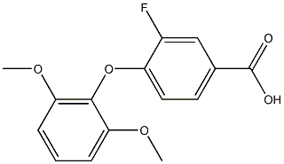 4-(2,6-dimethoxyphenoxy)-3-fluorobenzoic acid Struktur