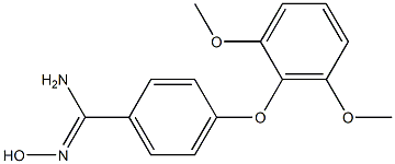 4-(2,6-dimethoxyphenoxy)-N'-hydroxybenzene-1-carboximidamide Struktur