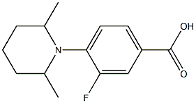 4-(2,6-dimethylpiperidin-1-yl)-3-fluorobenzoic acid Struktur