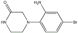 4-(2-amino-4-bromophenyl)piperazin-2-one Struktur