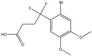 4-(2-bromo-4,5-dimethoxyphenyl)-4,4-difluorobutanoic acid Struktur