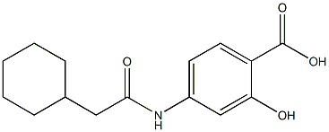 4-(2-cyclohexylacetamido)-2-hydroxybenzoic acid Struktur