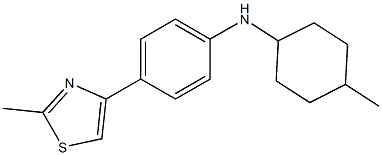 4-(2-methyl-1,3-thiazol-4-yl)-N-(4-methylcyclohexyl)aniline Struktur