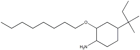 4-(2-methylbutan-2-yl)-2-(octyloxy)cyclohexan-1-amine Struktur