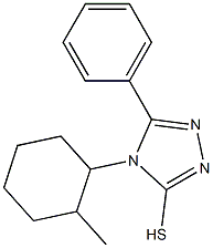 4-(2-methylcyclohexyl)-5-phenyl-4H-1,2,4-triazole-3-thiol Struktur