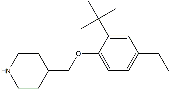 4-(2-tert-butyl-4-ethylphenoxymethyl)piperidine Struktur