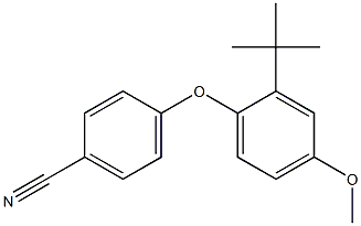 4-(2-tert-butyl-4-methoxyphenoxy)benzonitrile Struktur