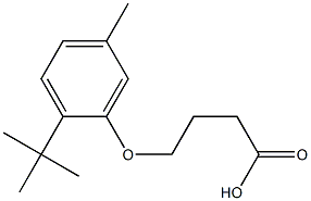 4-(2-tert-butyl-5-methylphenoxy)butanoic acid Struktur