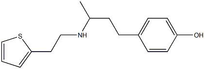 4-(3-{[2-(thiophen-2-yl)ethyl]amino}butyl)phenol Struktur