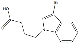 4-(3-bromo-1H-indol-1-yl)butanoic acid Struktur