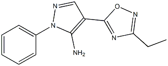 4-(3-ethyl-1,2,4-oxadiazol-5-yl)-1-phenyl-1H-pyrazol-5-amine Struktur