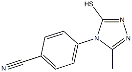 4-(3-methyl-5-sulfanyl-4H-1,2,4-triazol-4-yl)benzonitrile Struktur