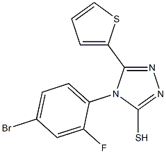 4-(4-bromo-2-fluorophenyl)-5-(thiophen-2-yl)-4H-1,2,4-triazole-3-thiol Struktur