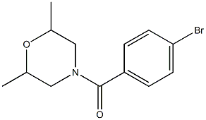 4-(4-bromobenzoyl)-2,6-dimethylmorpholine Struktur