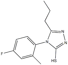 4-(4-fluoro-2-methylphenyl)-5-propyl-4H-1,2,4-triazole-3-thiol Struktur