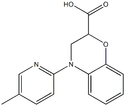 4-(5-methylpyridin-2-yl)-3,4-dihydro-2H-1,4-benzoxazine-2-carboxylic acid Struktur