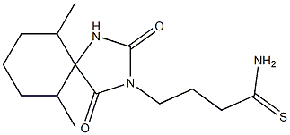 4-(6,10-dimethyl-2,4-dioxo-1,3-diazaspiro[4.5]dec-3-yl)butanethioamide Struktur