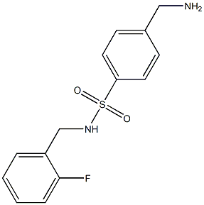 4-(aminomethyl)-N-(2-fluorobenzyl)benzenesulfonamide Struktur