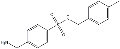 4-(aminomethyl)-N-(4-methylbenzyl)benzenesulfonamide Struktur