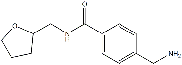 4-(aminomethyl)-N-(tetrahydrofuran-2-ylmethyl)benzamide Struktur