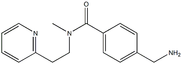 4-(aminomethyl)-N-methyl-N-[2-(pyridin-2-yl)ethyl]benzamide Struktur