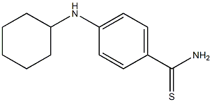 4-(cyclohexylamino)benzene-1-carbothioamide Struktur