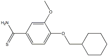 4-(cyclohexylmethoxy)-3-methoxybenzene-1-carbothioamide Struktur