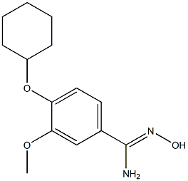 4-(cyclohexyloxy)-N'-hydroxy-3-methoxybenzene-1-carboximidamide Struktur