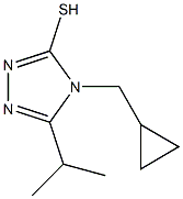 4-(cyclopropylmethyl)-5-(propan-2-yl)-4H-1,2,4-triazole-3-thiol Struktur