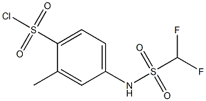 4-(difluoromethanesulfonamido)-2-methylbenzene-1-sulfonyl chloride Struktur