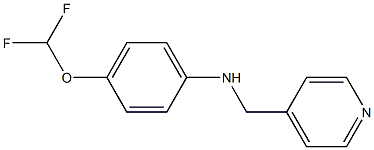 4-(difluoromethoxy)-N-(pyridin-4-ylmethyl)aniline Struktur