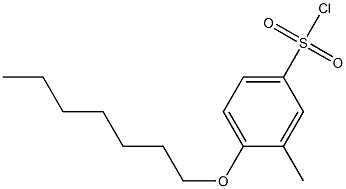 4-(heptyloxy)-3-methylbenzene-1-sulfonyl chloride Struktur