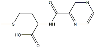 4-(methylthio)-2-[(pyrazin-2-ylcarbonyl)amino]butanoic acid Struktur