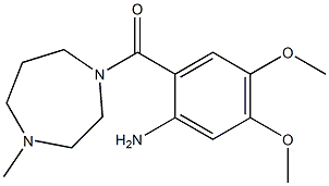 4,5-dimethoxy-2-[(4-methyl-1,4-diazepan-1-yl)carbonyl]aniline Struktur