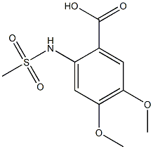 4,5-dimethoxy-2-[(methylsulfonyl)amino]benzoic acid Struktur