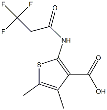 4,5-dimethyl-2-[(3,3,3-trifluoropropanoyl)amino]thiophene-3-carboxylic acid Struktur