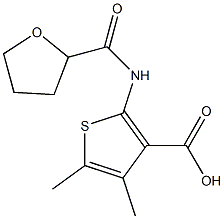 4,5-dimethyl-2-[(tetrahydrofuran-2-ylcarbonyl)amino]thiophene-3-carboxylic acid Struktur