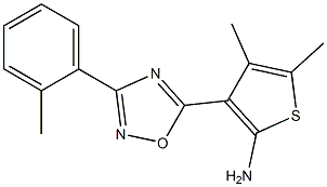 4,5-dimethyl-3-[3-(2-methylphenyl)-1,2,4-oxadiazol-5-yl]thiophen-2-amine Struktur