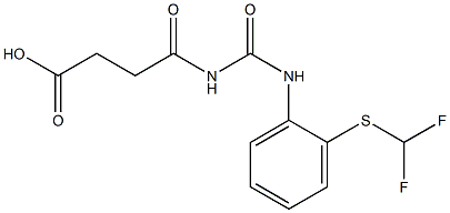 4-[({2-[(difluoromethyl)sulfanyl]phenyl}carbamoyl)amino]-4-oxobutanoic acid Struktur