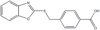 4-[(1,3-benzoxazol-2-ylthio)methyl]benzoic acid Struktur