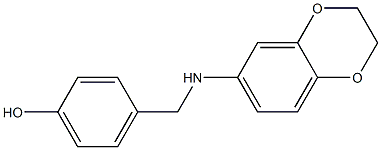 4-[(2,3-dihydro-1,4-benzodioxin-6-ylamino)methyl]phenol Struktur