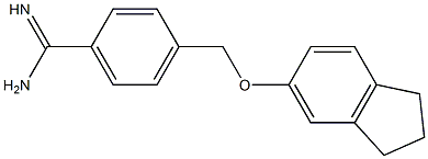 4-[(2,3-dihydro-1H-inden-5-yloxy)methyl]benzene-1-carboximidamide Struktur