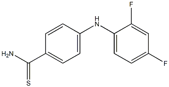 4-[(2,4-difluorophenyl)amino]benzene-1-carbothioamide Struktur