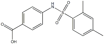 4-[(2,4-dimethylbenzene)sulfonamido]benzoic acid Struktur