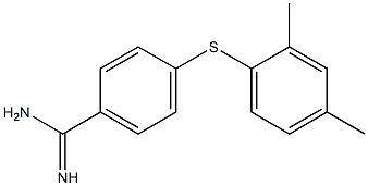 4-[(2,4-dimethylphenyl)sulfanyl]benzene-1-carboximidamide Struktur