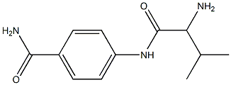 4-[(2-amino-3-methylbutanoyl)amino]benzamide Struktur