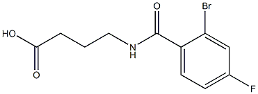 4-[(2-bromo-4-fluorobenzoyl)amino]butanoic acid Struktur