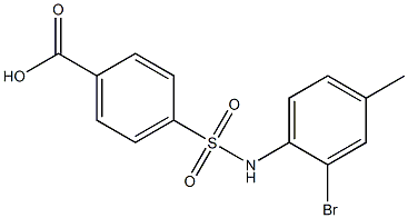 4-[(2-bromo-4-methylphenyl)sulfamoyl]benzoic acid Struktur